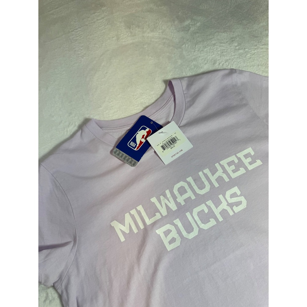 Sportiqe Milwaukee Bucks NBA Arcadia T-Shirt Lavender Purple Women Small NWT